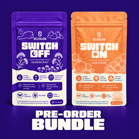 THE DAILY SWITCH™ | Lion’s Mane & Valerian Root Capsules | 120 Vegan Capsules